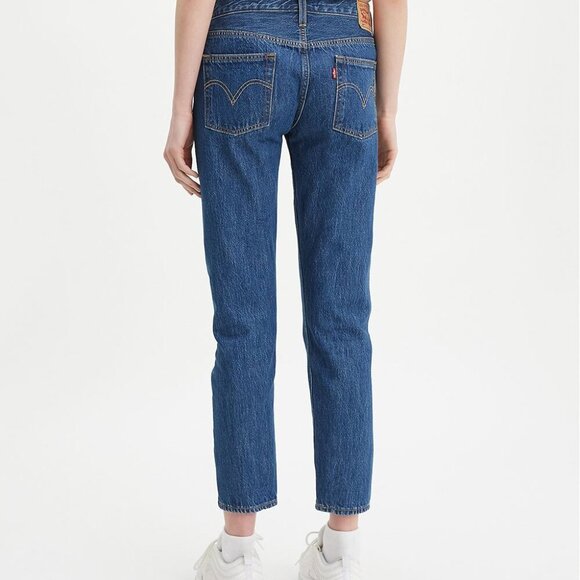New w/Tags - sz 31 x 28 Levi’s Women’s 501 Taper Fit Jeans in Market Secret Med - Picture 7 of 10
